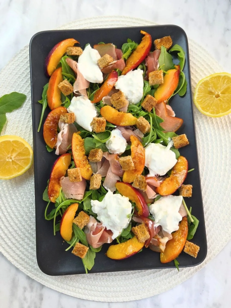 peach burrata salad recipe