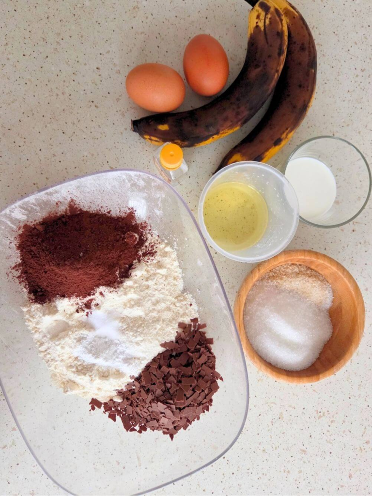 Double chocolate banana muffins recipe