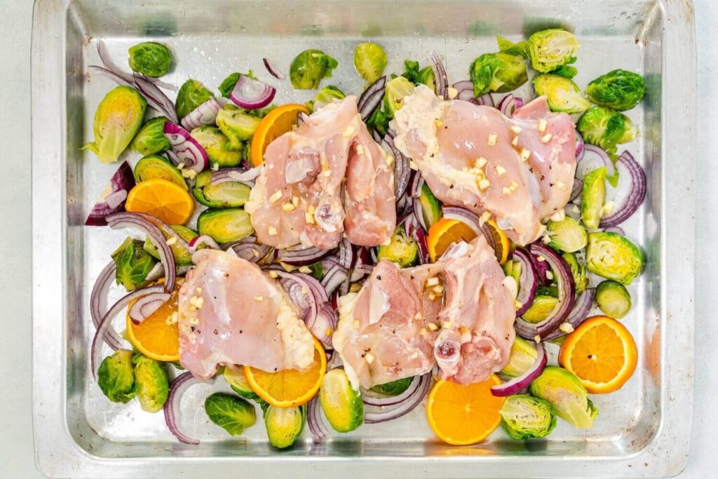 sheet pan orange chicken recipe